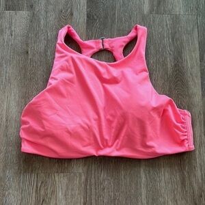 Athleta Coral Pink High-Neck Swim Top